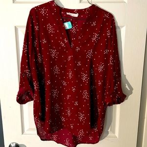 Size M, brand new never worn. Still has tags. Red color.